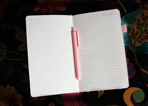 Pink Rosebud Notebook
