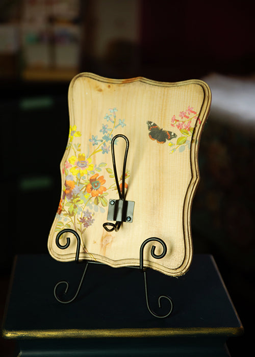 Vintage floral with hook and butterfly