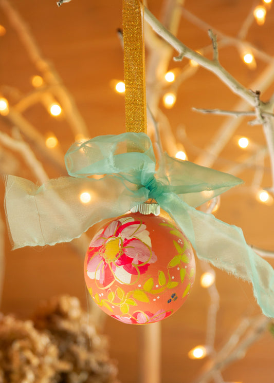 Bright Floral Bauble/Ornament #2
