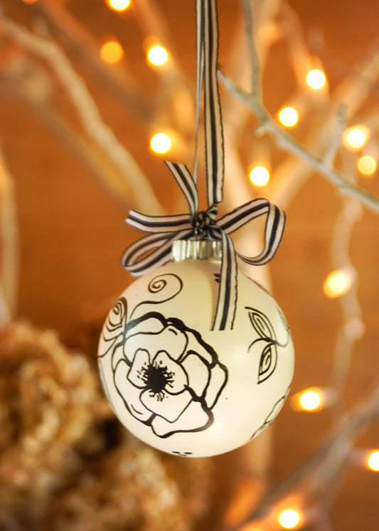 White and  Black Baubles/Ornaments