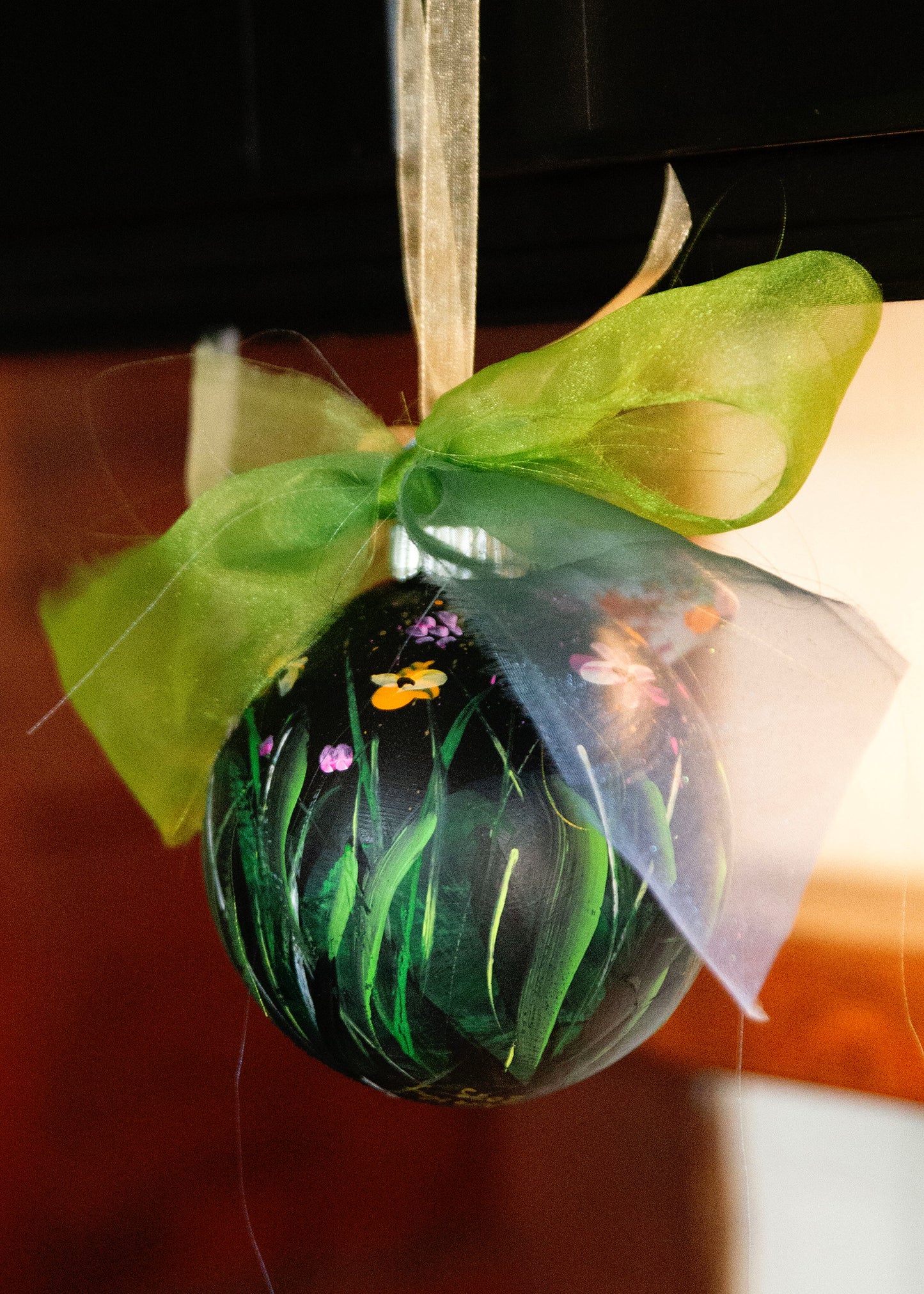 Black Wildflower Bauble/Ornament