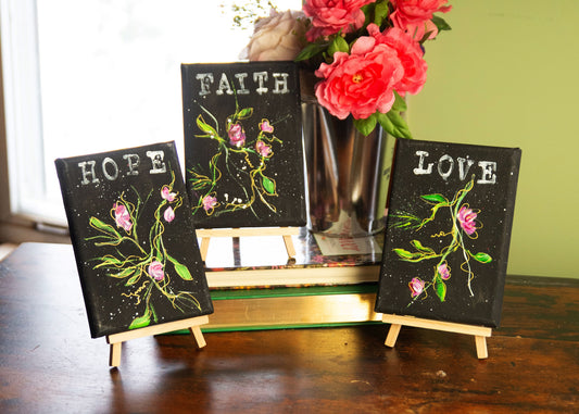 1 Corinthians 13 themed mini original art.