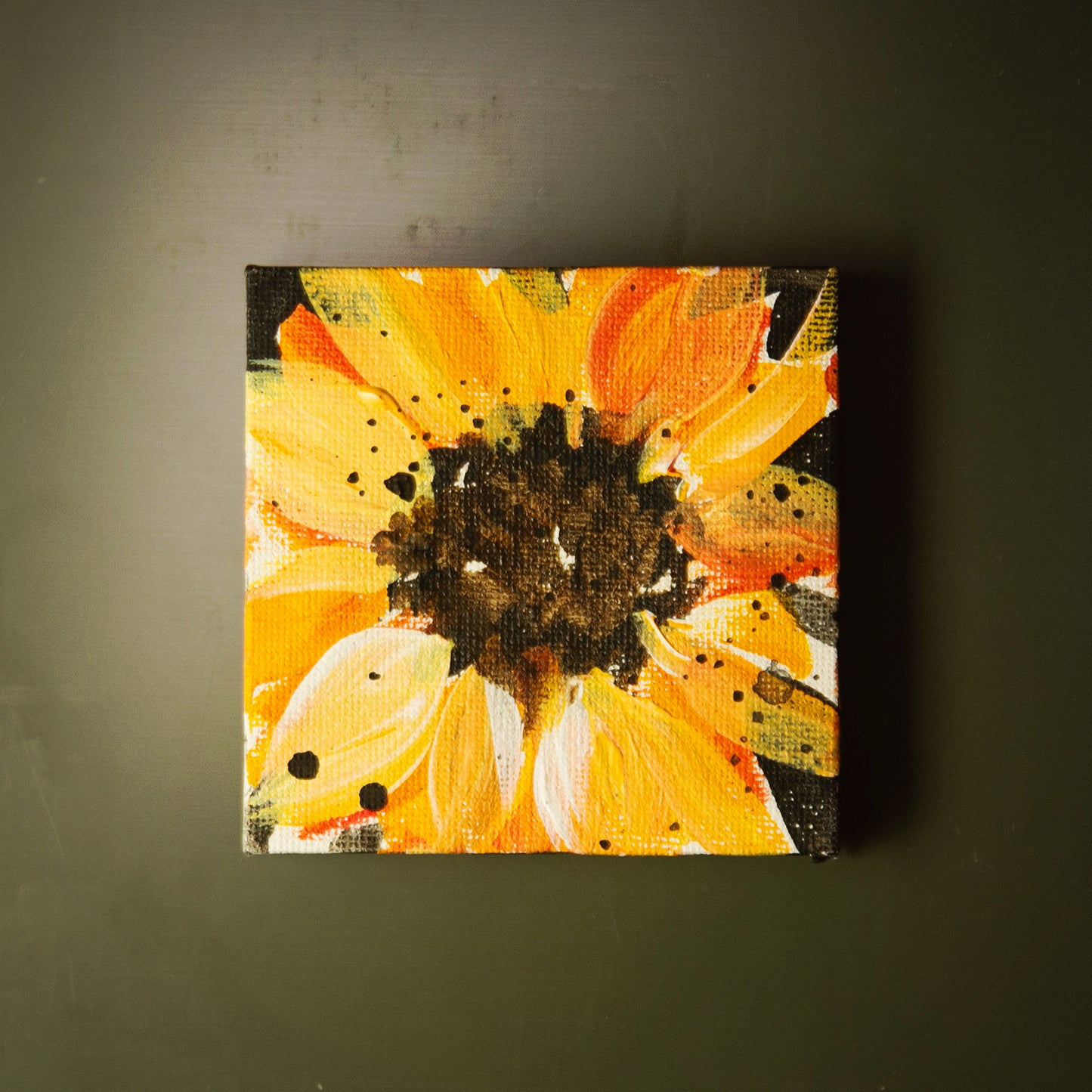 3X3 Mini Sunflower Magnets  (set of 4)