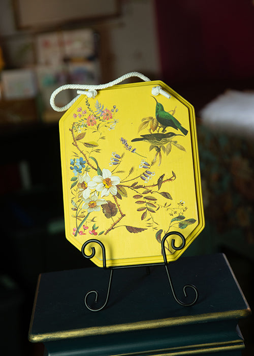Yellow Flowers with Bird